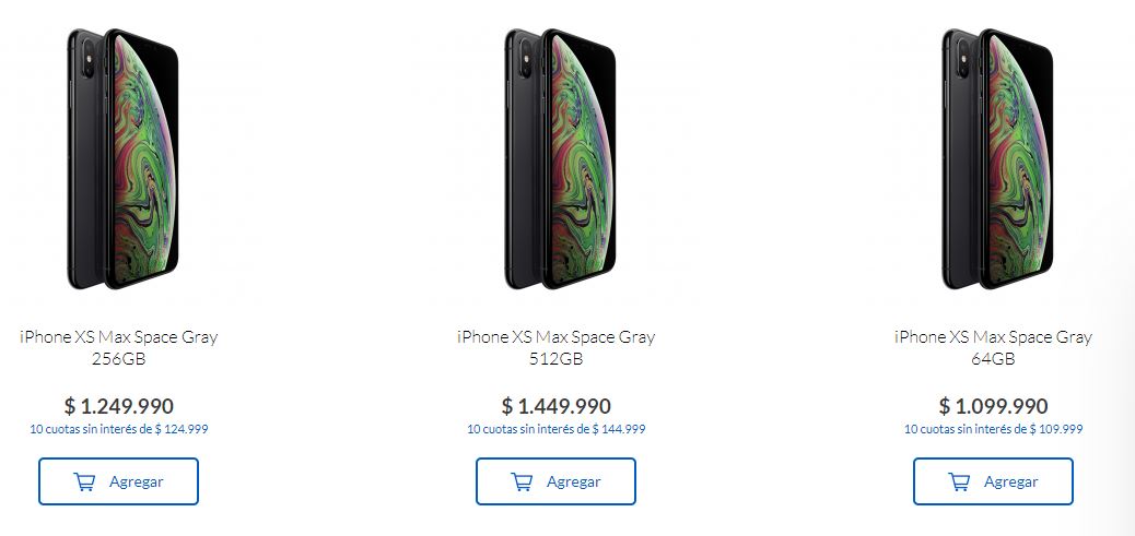 precios iPhone XS Max